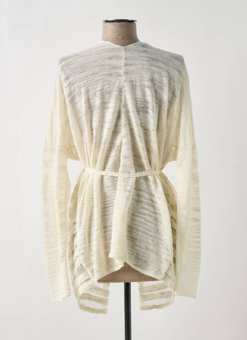 Gilet manches longues beige SARAH PACINI pour femme