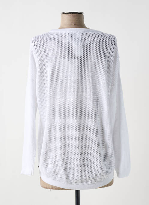 Pull maille ajourée manches longues blanc PENNYBLACK femme