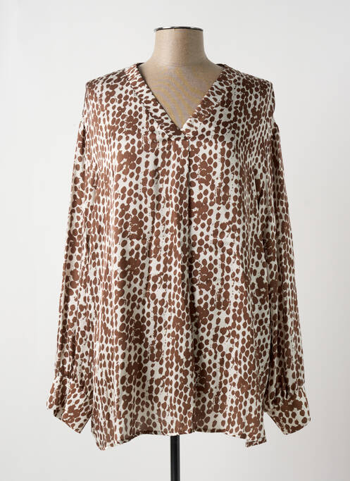 Tunique manches longues marron MANILA GRACE pour femme
