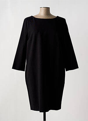 Robe mi-longue manches longues manches longues noir MANILA GRACE femme