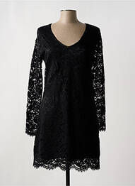 Robe mi-longue manches longues manches longues noir GAUDI femme