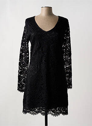 Robe mi-longue manches longues manches longues noir GAUDI femme