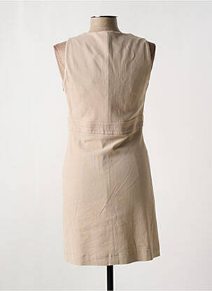Robe courte sans manche sans manche beige WOM & NOW femme
