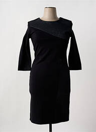 Robe mi-longue manches 3/4 manches 3/4 noir ELEONORA AMADEI femme