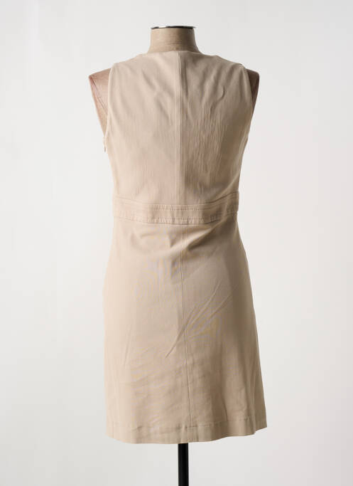 Robe courte sans manche sans manche beige WOM & NOW femme