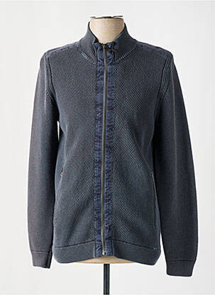 Gilet manches longues maille grosse maille gris OLYMP homme