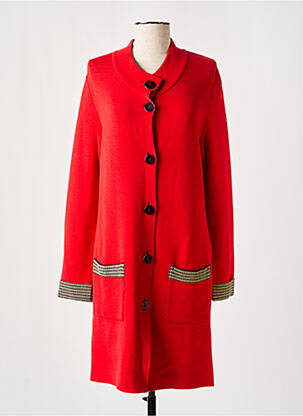 Gilet manches longues stretch rouge FABER femme