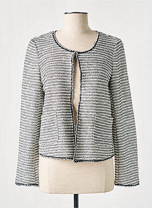 Veste chic col rond noir COMMA, femme