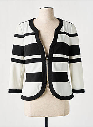 Veste chic col v noir FUEGO WOMAN femme