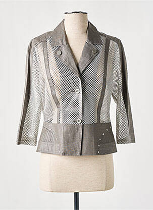 Blazer coupe cintrée gris LESLIE femme
