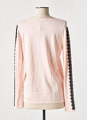 Pull coupe cintrée manches longues rose COMMA, femme
