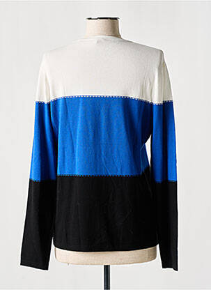 Pull coupe cintrée manches longues bleu BASLER femme