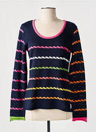 Pull coupe cintrée manches longues bleu CHASSAGNARD femme