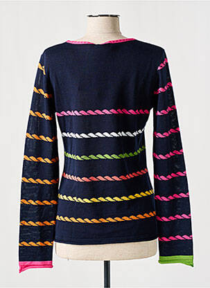 Pull coupe cintrée manches longues bleu CHASSAGNARD femme