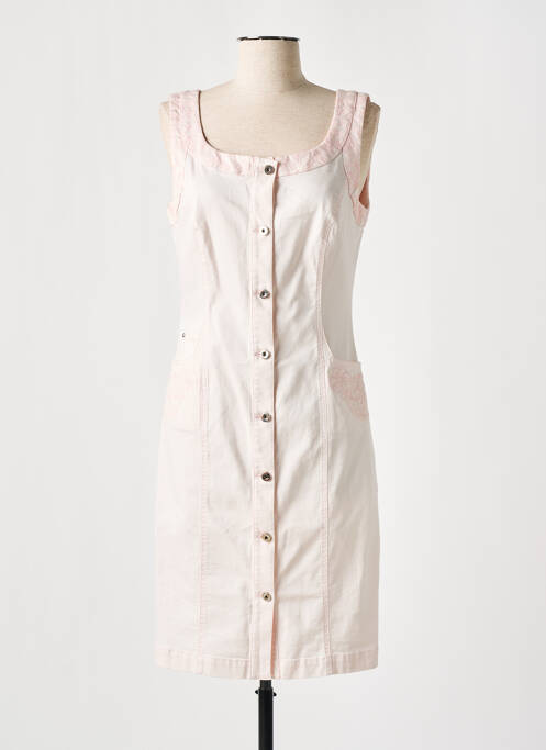 Robe mi-longue sans manche sans manche rose FUEGO WOMAN femme