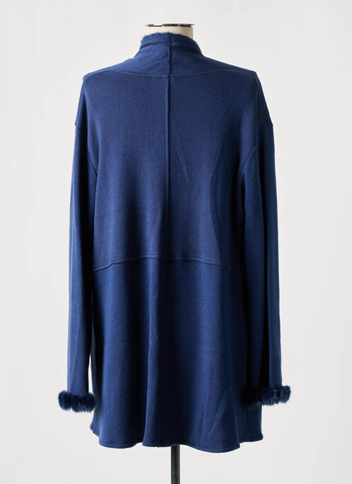 Gilet manches longues stretch bleu MAILLE DE LUXE femme