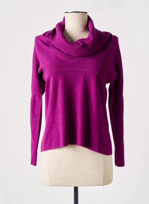Pull col roulé violet FUEGO WOMAN pour femme