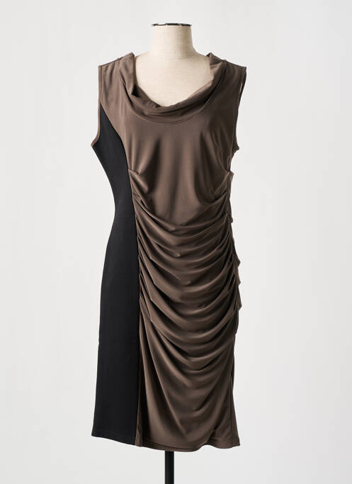 Robe mi-longue marron JOSEPH RIBKOFF pour femme