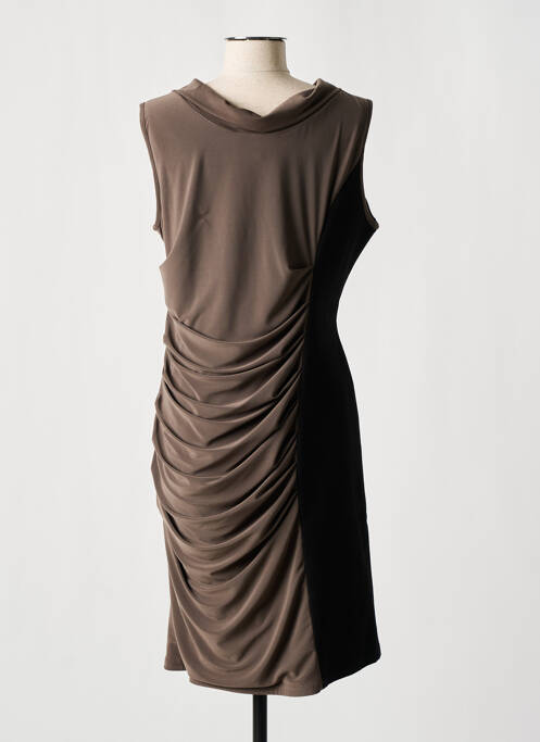 Robe mi-longue marron JOSEPH RIBKOFF pour femme