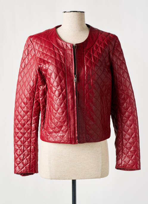 Veste en cuir rouge GIORGIO & MARIO pour femme