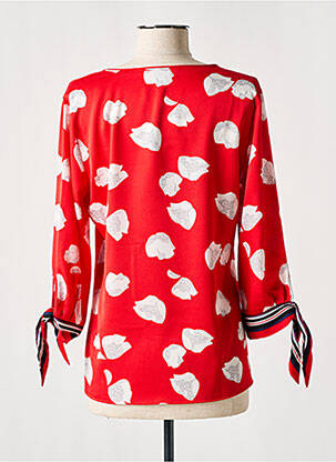 Blouse imprimé fantaisie manches 3/4 rouge COMMA, femme