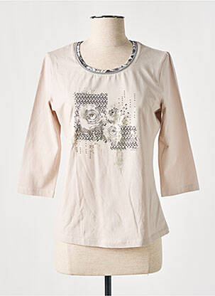 Chemisier coupe cintrée manches 3/4 beige BASLER femme