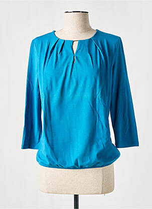 T-shirt stretch manches 3/4 bleu BASLER femme