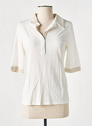 Polo stretch manches courtes beige MARIA BELLENTANI femme