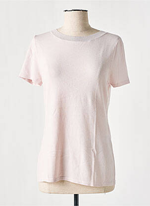 Pull coupe cintrée manches courtes rose COMMA, femme