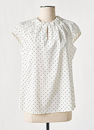 Blouse manches courtes manches courtes beige COMMA, femme