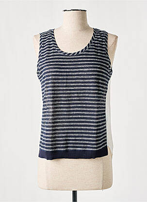 Débardeur coupe droite sans manche bleu GERARD DAREL femme