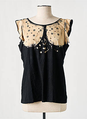 T-shirt sérigraphie avec strass manches courtes orange EVA KAYAN femme