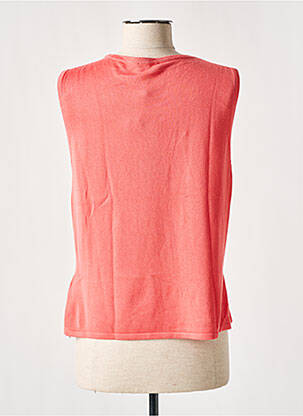Pull coupe cintrée sans manche rose BASLER femme