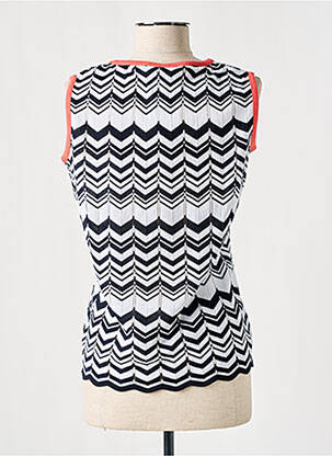 Pull coupe cintrée sans manche noir CHASSAGNARD femme