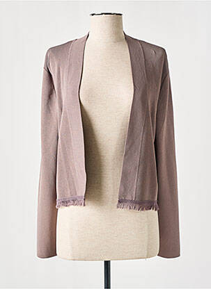 Gilet manches longues coupe cintrée marron COMMA, femme