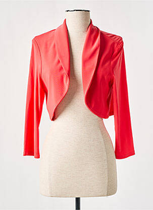 Boléro effet matière satinée rouge FRANK LYMAN femme