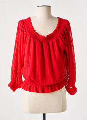 Blouse rouge LESLIE pour femme seconde vue