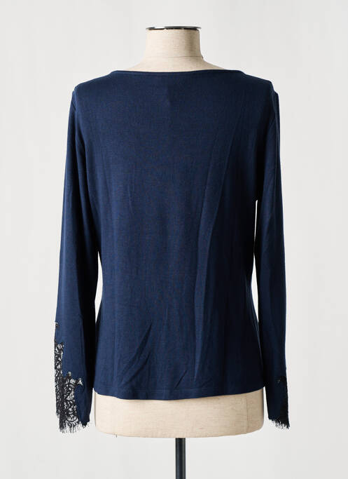 Top tissage jersey manches longues bleu EVA KAYAN femme