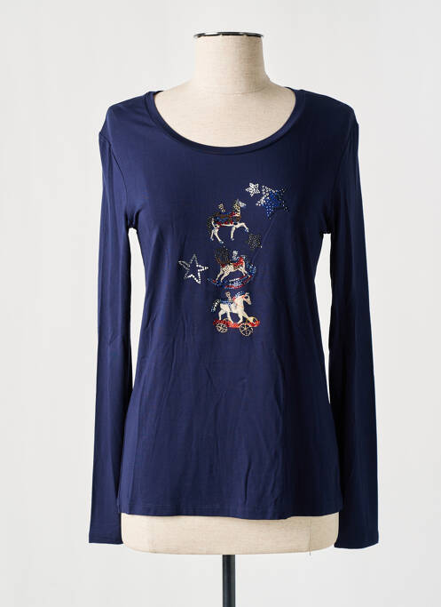T-shirt bleu FUEGO WOMAN pour femme