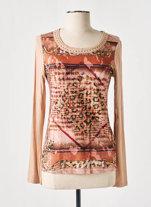 T-shirt marron LESLIE pour femme