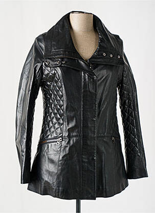 Veste en cuir poches noir GIORGIO & MARIO femme