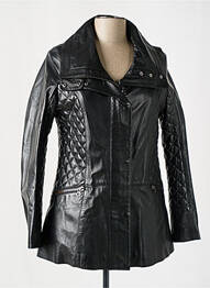 Veste en cuir poches noir GIORGIO & MARIO femme