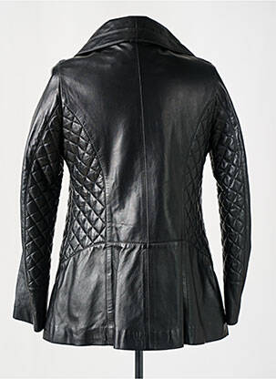 Veste en cuir poches noir GIORGIO & MARIO femme