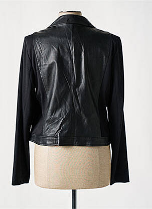 Veste simili cuir poches noir COMMA, femme