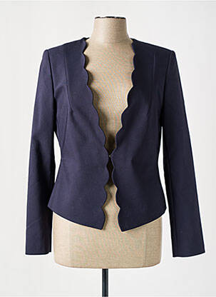 Veste chic col v bleu COMMA, femme