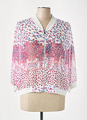 Blouson effet matière satinée rouge EVA KAYAN femme