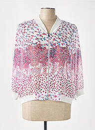 Blouson effet matière satinée rouge EVA KAYAN femme
