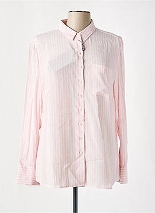 Chemisier tissage crêpe manches longues rose BASLER femme