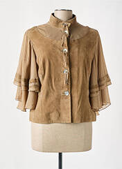 Veste en cuir beige KAREN RITZI pour femme seconde vue