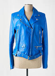 Veste en cuir bleu INTUITION pour femme seconde vue